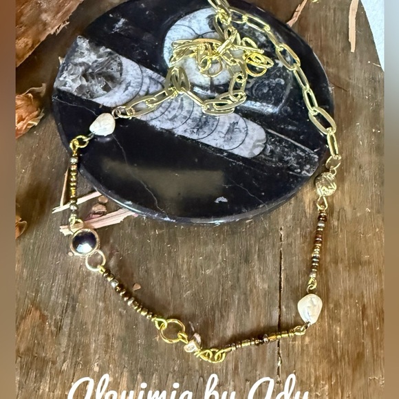 Baroque pearls jeweled choker necklace gold